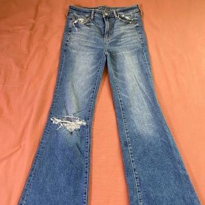 American Eagle Super Hi-Rise Flare Stretch Jeans